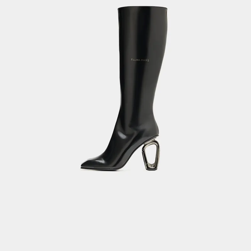 Filling Pieces Carabiner Underknee Boot All Black