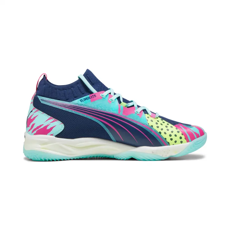 Puma Eliminate NITRO SQD zaalschoenen Blauw/Groen (107590-01)