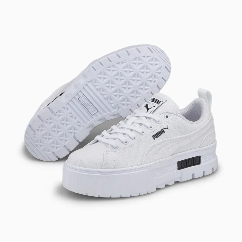 Puma Mayze Canvas Wit/Zwart (392968-01)