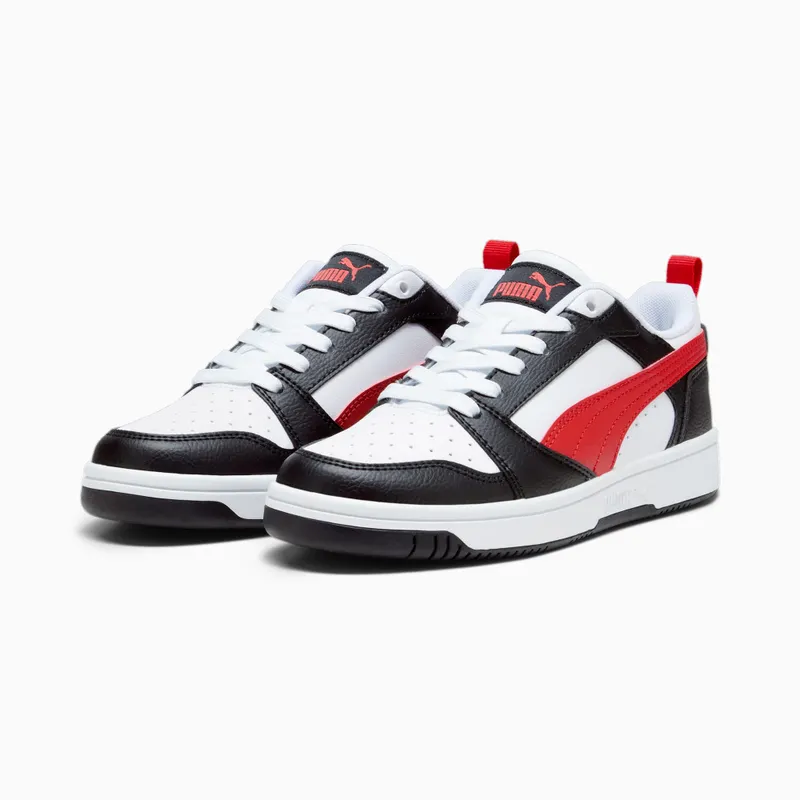 Puma Rebound V6 Lo Wit/Zwart/Rood (393833-04)