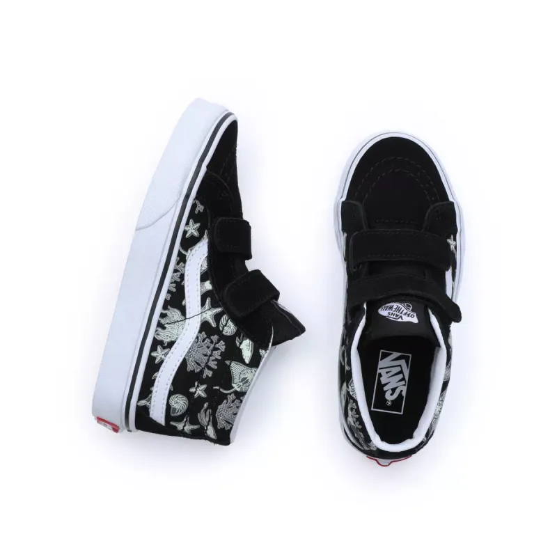 VANS Sk8-mid Reissue Met Klittenband Voor Kinderen Zwart (VN00018TBMV)