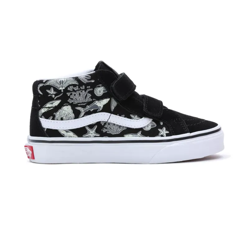 VANS Sk8-mid Reissue Met Klittenband Voor Kinderen Zwart (VN00018TBMV)