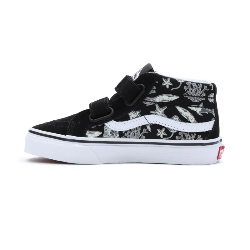 VANS Sk8-mid Reissue Met Klittenband Voor Kinderen Zwart (VN00018TBMV)