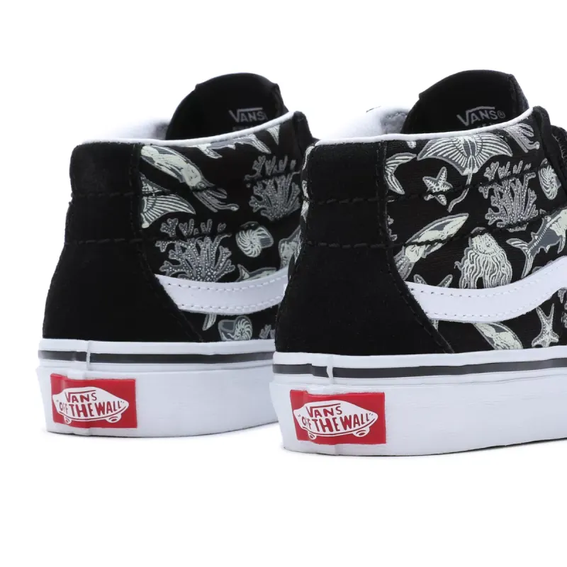 VANS Sk8-mid Reissue Met Klittenband Voor Kinderen Zwart (VN00018TBMV)