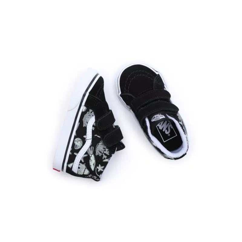 VANS Sk8-mid Reissue Met Klittenband Voor Peuters Zwart (VN00018WBMV)