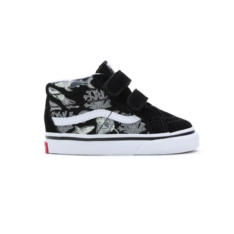 VANS Sk8-mid Reissue Met Klittenband Voor Peuters Zwart (VN00018WBMV)
