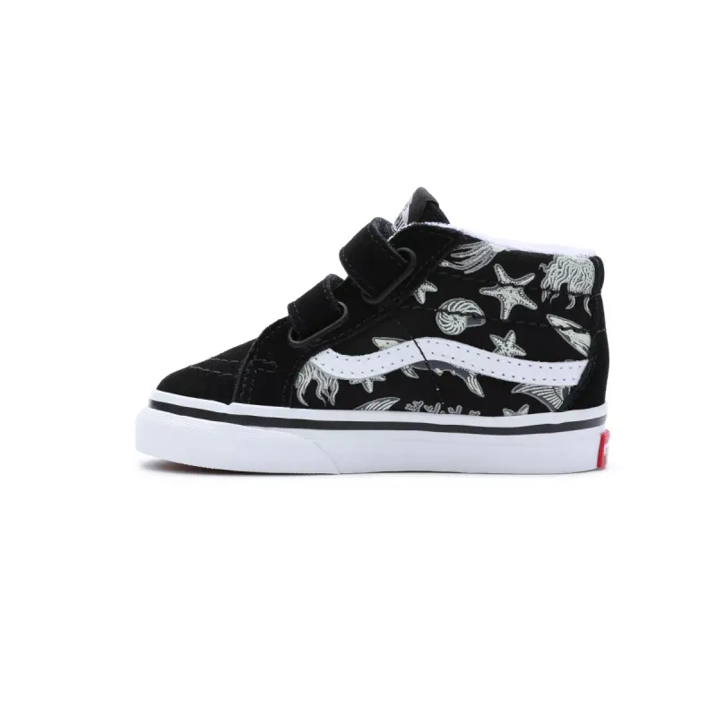 VANS Sk8-mid Reissue Met Klittenband Voor Peuters Zwart (VN00018WBMV)