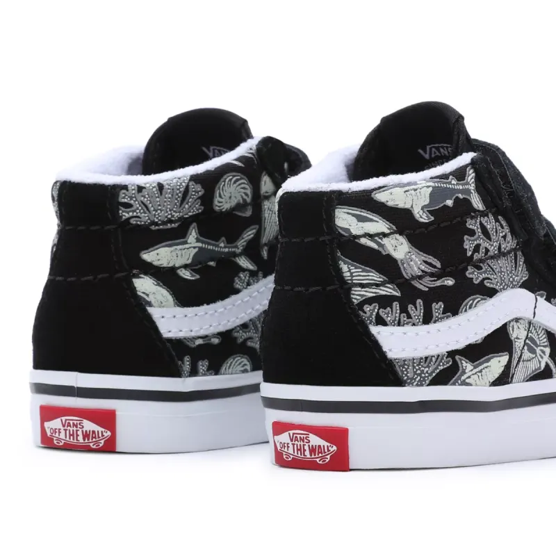 VANS Sk8-mid Reissue Met Klittenband Voor Peuters Zwart (VN00018WBMV)