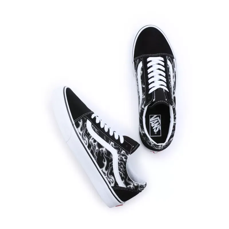 VANS Flames Old Skool Zwart (VN0007NTBMX)
