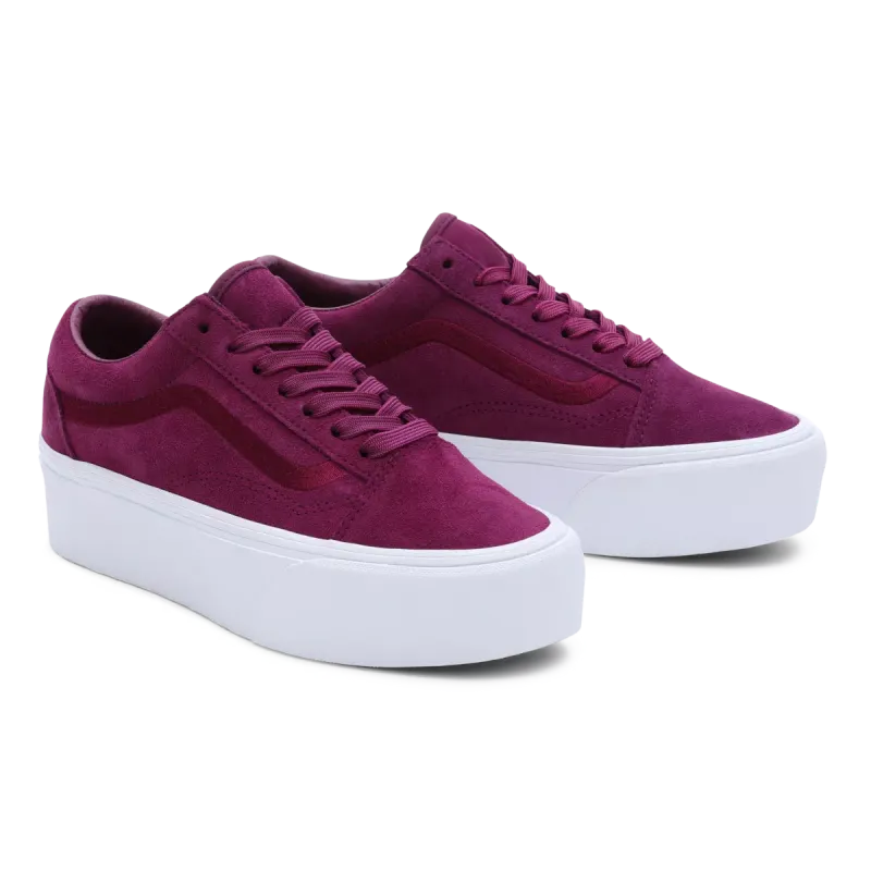 VANS Old Skool Stackform Mono Embroidery Paars (VN0009PZDRV)