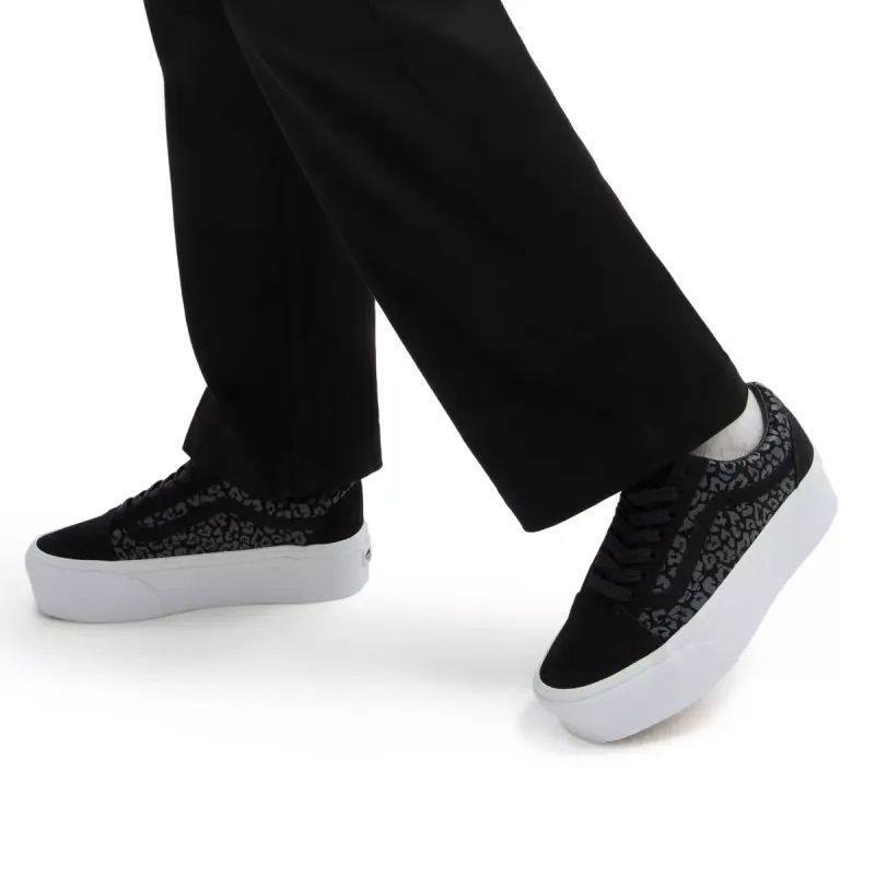 VANS Mono Embroidery Old Skool Stackform Zwart (VN0009PZYY6)