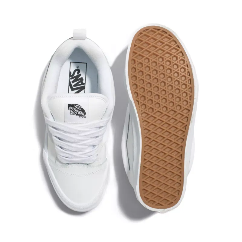 VANS Leren Knu Skool Wit (VN0009QCW00)
