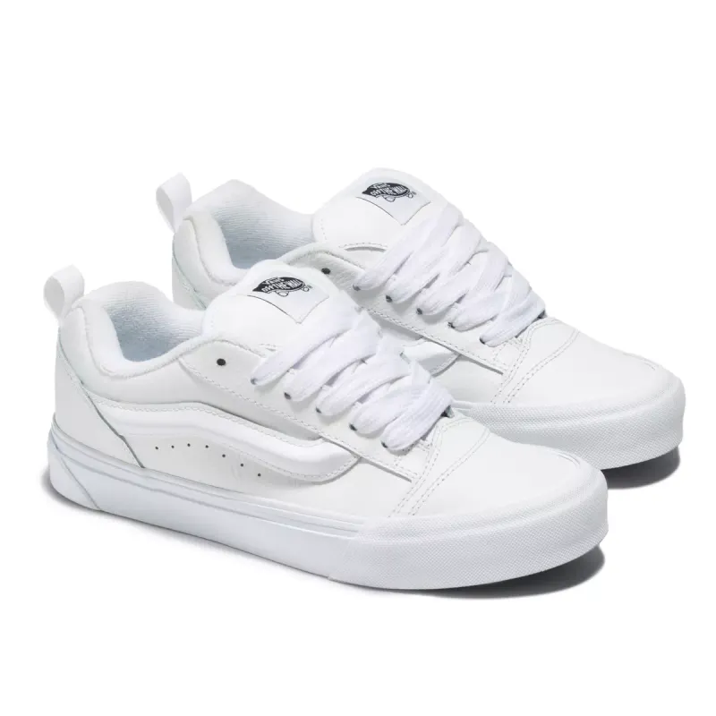 VANS Leren Knu Skool Wit (VN0009QCW00)