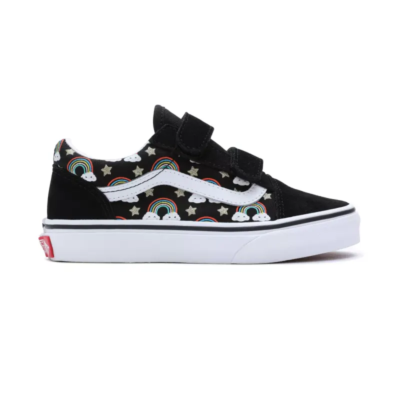 VANS Old Skool Kinderschoenen Met Klittenband Zwart (VN0A38HDBOV)