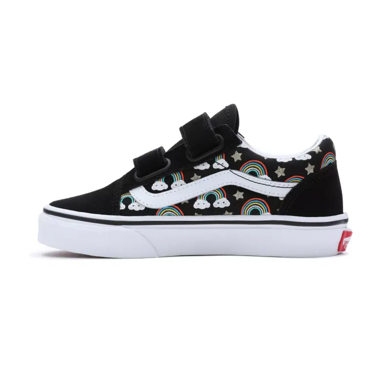 VANS Old Skool Kinderschoenen Met Klittenband Zwart (VN0A38HDBOV)