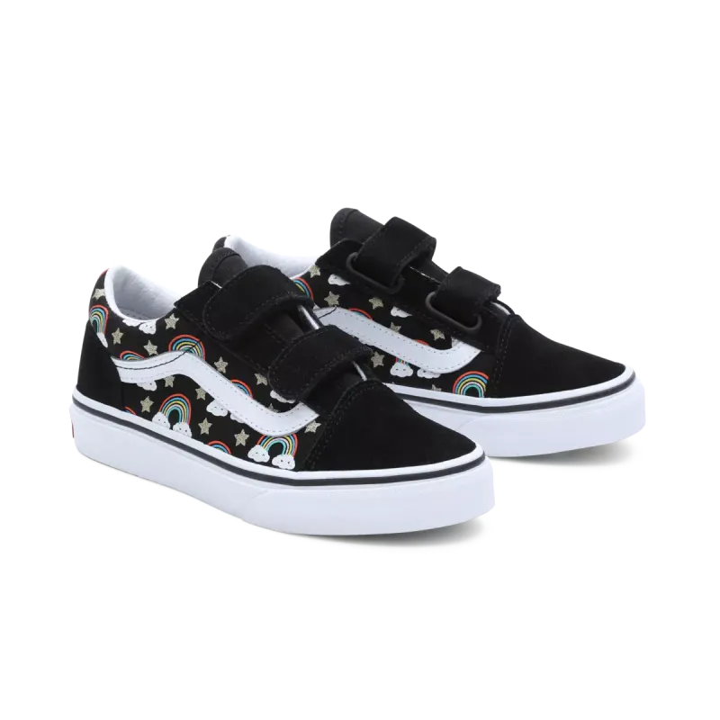 VANS Old Skool Kinderschoenen Met Klittenband Zwart (VN0A38HDBOV)