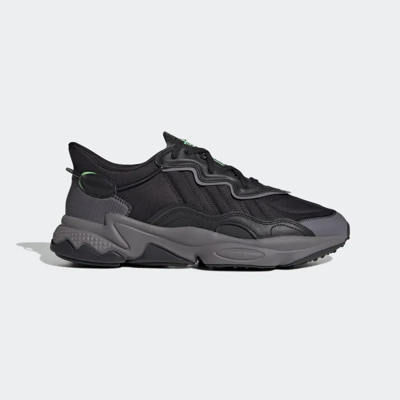 adidas OZWEEGO Core Black / Charcoal Solid Grey / Screaming Green (HR1168)
