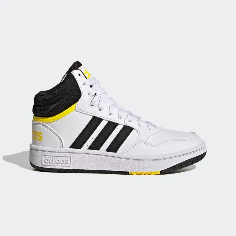 adidas Hoops Mid Cloud White / Core Black / Beam Yellow (GZ1928)