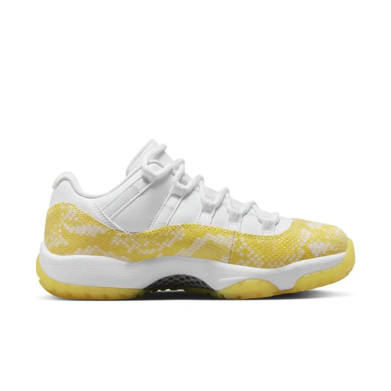 Air Jordan 11 Low WMNS ‘Yellow Snakeskin’ White / Tour Yellow-Sail (AH7860-107)