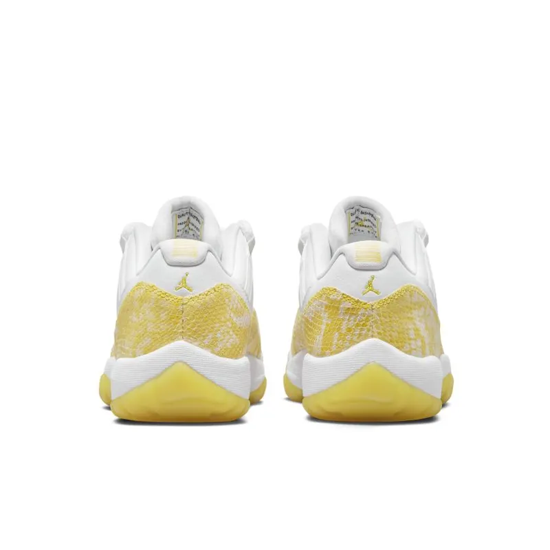 Air Jordan 11 Low WMNS ‘Yellow Snakeskin’ White / Tour Yellow-Sail (AH7860-107)