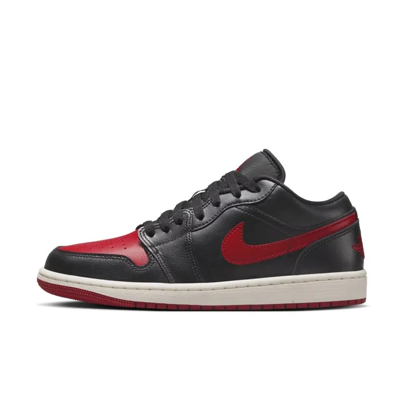 Air Jordan 1 Low WMNS ‘Bred Sail’ Black / Gym Red-Sail (DC0774-061)