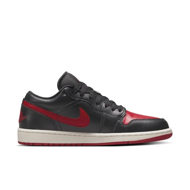 Air Jordan 1 Low WMNS ‘Bred Sail’ Black / Gym Red-Sail (DC0774-061)