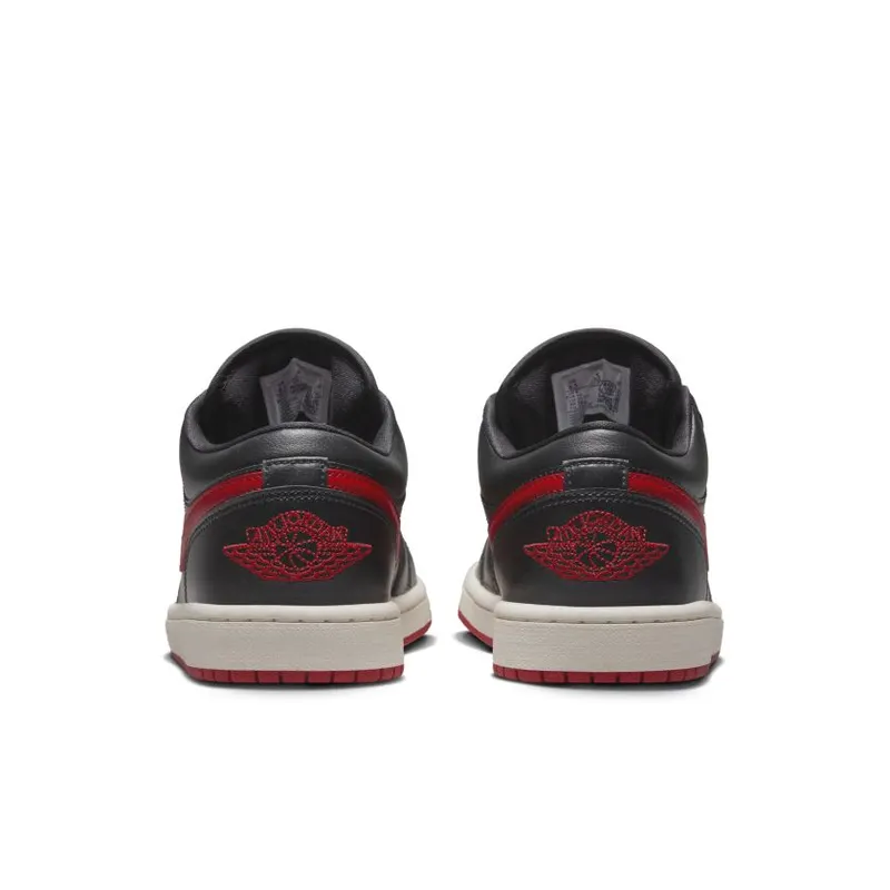 Air Jordan 1 Low WMNS ‘Bred Sail’ Black / Gym Red-Sail (DC0774-061)