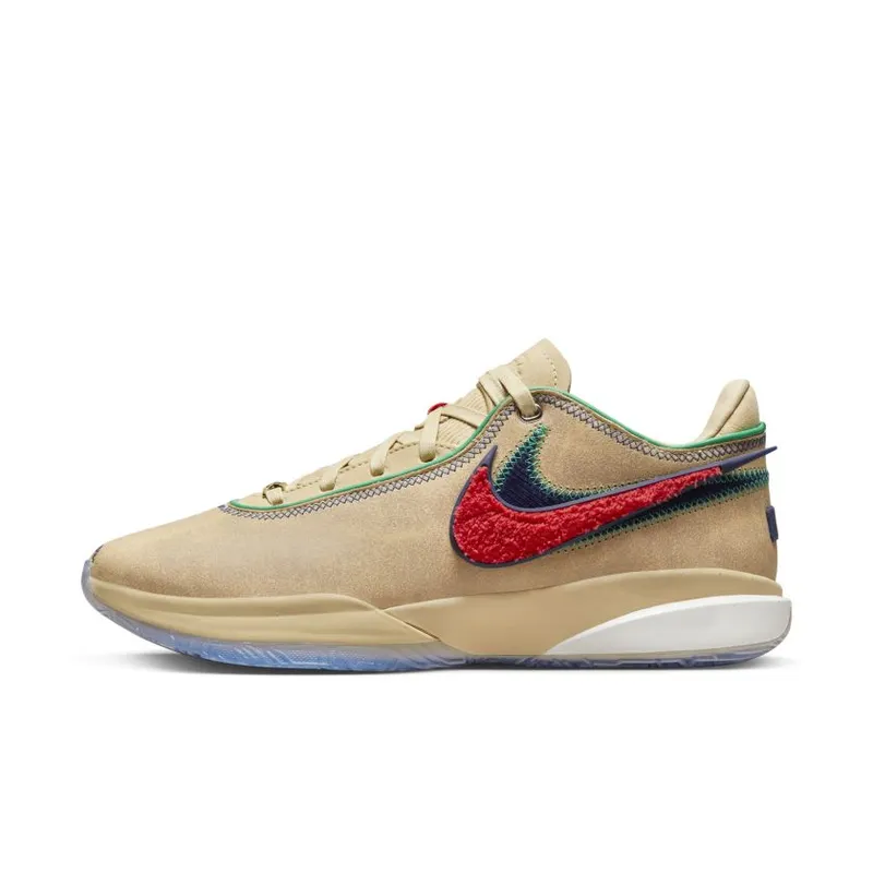Nike LeBron 20 ‘Four Horsemen’ Sesame / Light Crimson-Sail-Midnight Navy-Stadium Green (DV9090-200)