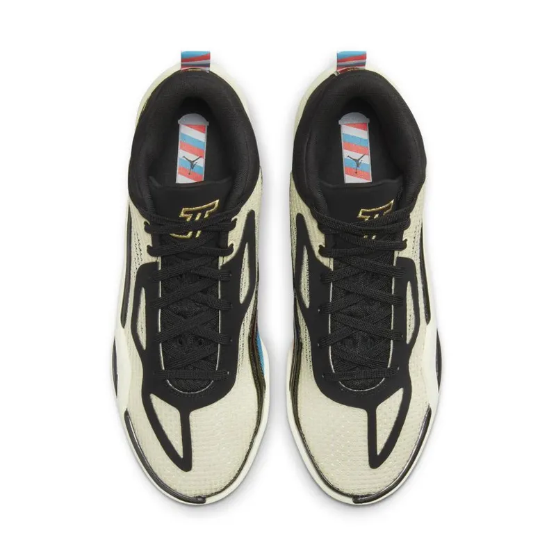 Jordan Tatum 1 ‘Barbershop’ Coconut Milk / Metallic Gold-Black-Laser Blue-Bright Crimson (DX5571-180)
