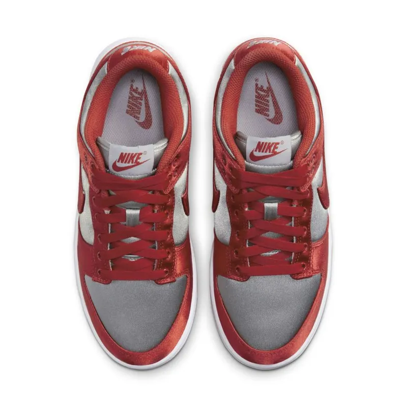Nike Dunk Low ‘UNLV Satin’ Medium Grey / Varsity Red-White (DX5931-001)