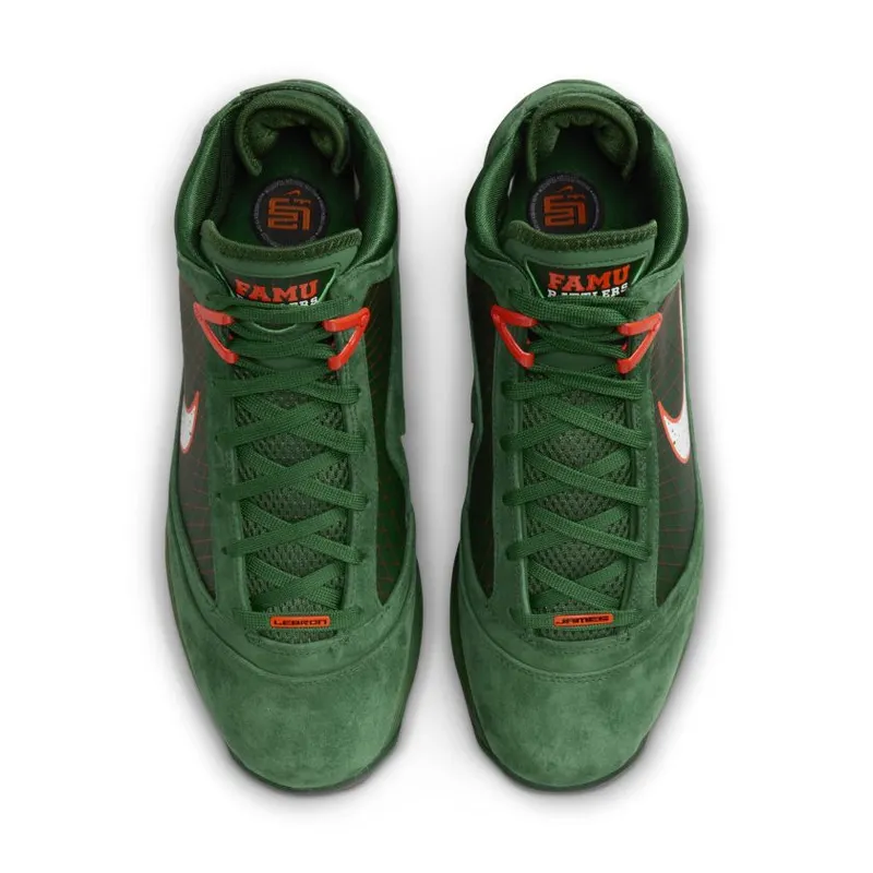 Nike LeBron 7 ‘FAMU’ (Gorge Green) Gorge Green / Team Orange-White-Gorge Green (DX8554-300)