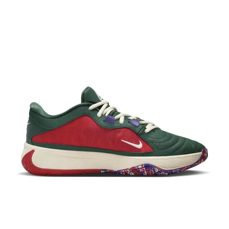 Nike Zoom Freak 5 ‘Bucks’ Gym Red / Metallic Gold-Fir-Court Purple (DZ2944-600)