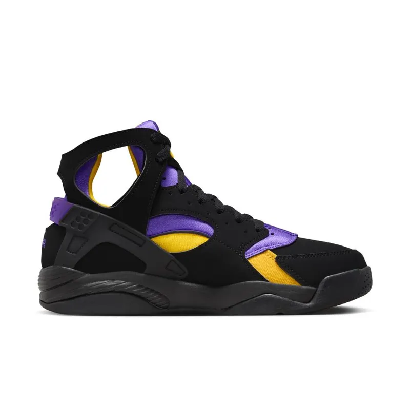 Nike Air Flight Huarache ‘Lakers Away’ Black / Varsity Purple-Del Sol (FD0188-001)