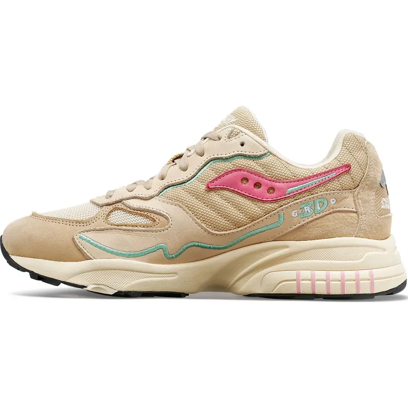 Saucony 3D Grid Hurricane Premium Cream / Pink (S70670-5)