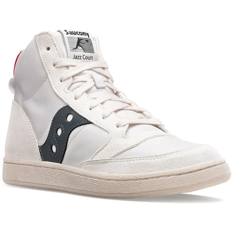 Saucony Jazz Court High Premium White / Navy (S70722-2)