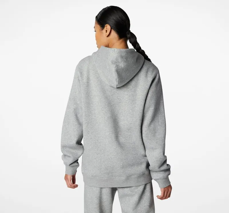 Converse Converse Go-To Embroidered Star Chevron Fleece Hoodie met standaardpasvorm Vintage Grey Heather (10024509-A06)