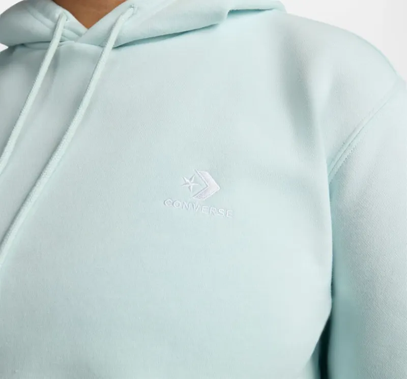 Converse Converse Go-To Embroidered Star Chevron Fleece Hoodie met standaardpasvorm Aqua Mist (10024509-A19)