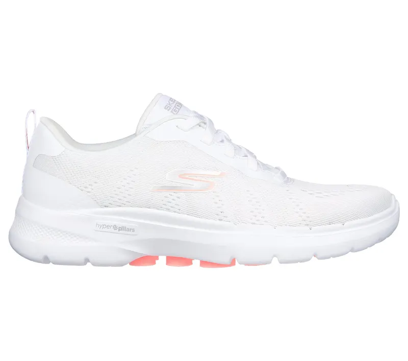 Skechers GO WALK 6 – Sky Wind – Wit / Roze (124623-WPK)