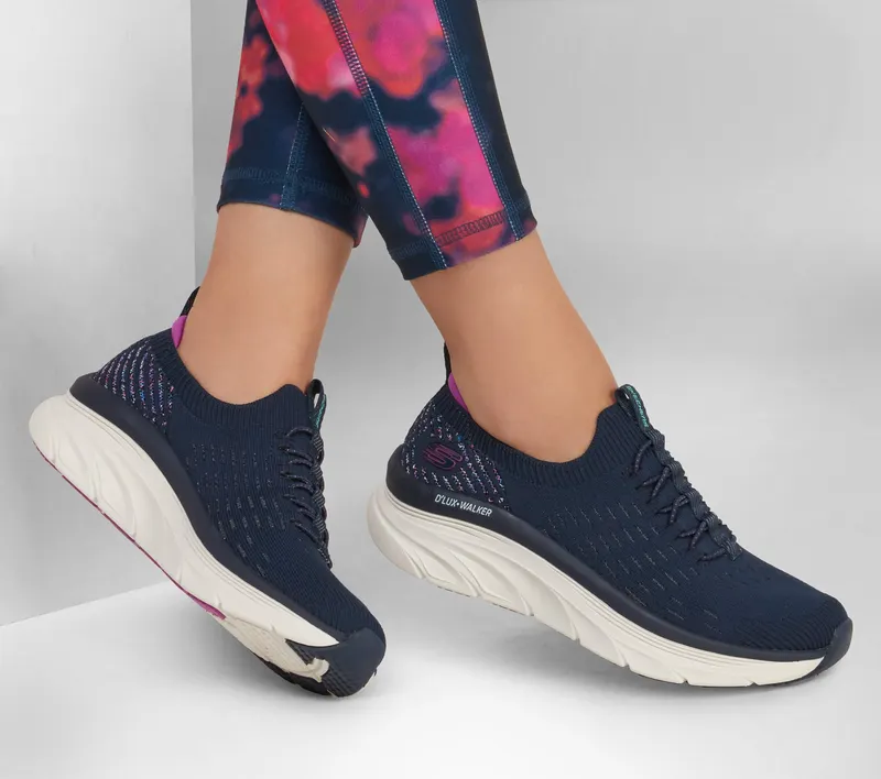 Skechers Relaxed Fit: D’Lux Walker – Star Stunner – Marine / Purper (149356-NVPR)