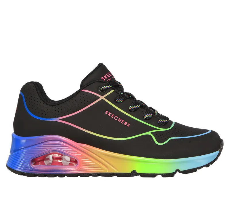 Skechers Uno – Pop of Sunshine – Zwart / Multi (155148-BKMT)