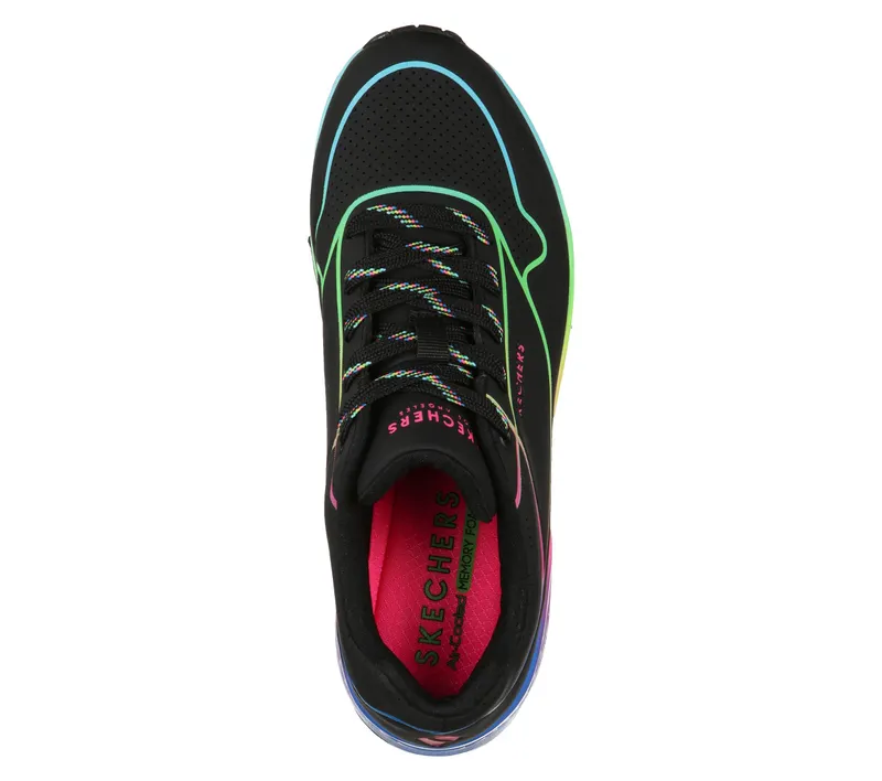 Skechers Uno – Pop of Sunshine – Zwart / Multi (155148-BKMT)