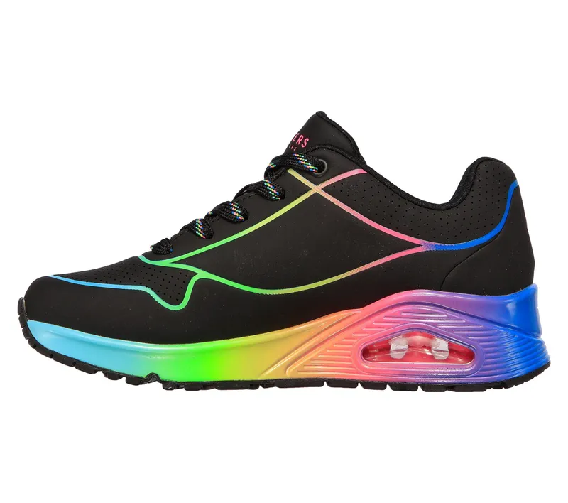 Skechers Uno – Pop of Sunshine – Zwart / Multi (155148-BKMT)