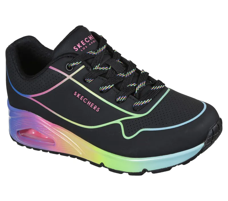 Skechers Uno – Pop of Sunshine – Zwart / Multi (155148-BKMT)