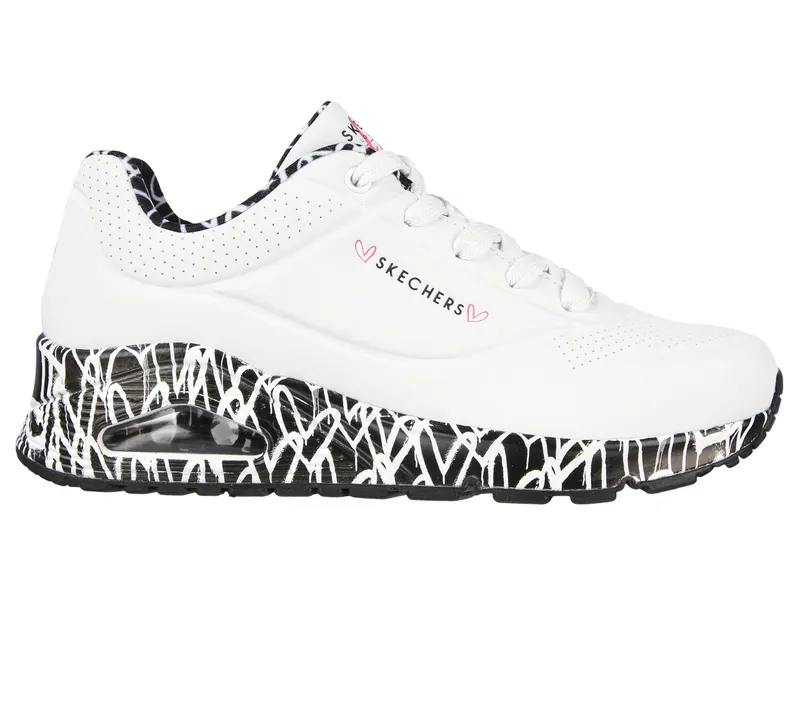 Skechers Skechers x JGoldcrown: Uno – Loving Love – Wit / Zwart (155506-WBK)