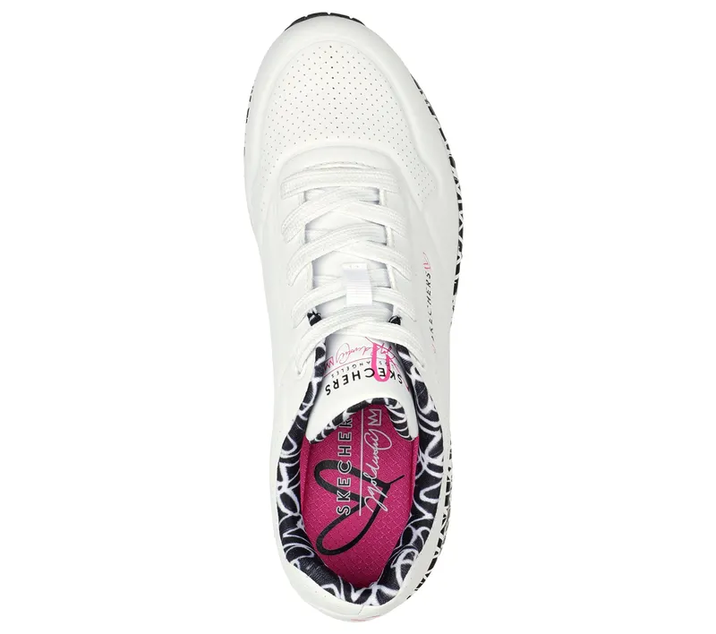 Skechers Skechers x JGoldcrown: Uno – Loving Love – Wit / Zwart (155506-WBK)