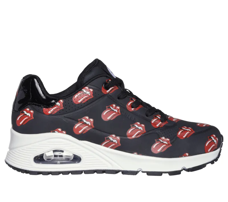 Skechers Rolling Stones: Uno – Say It Loud – Zwart / Rood (177964-BKRD)