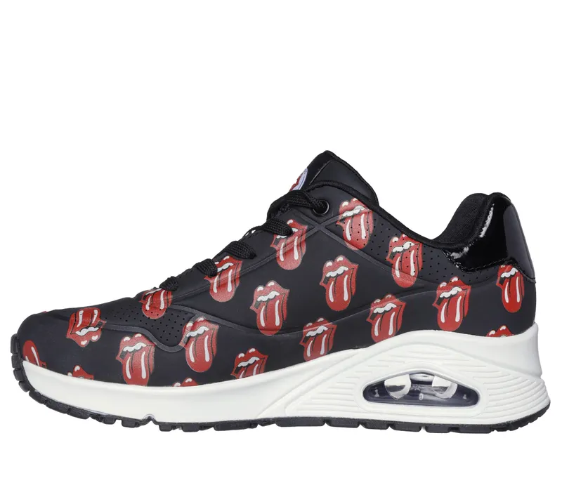 Skechers Rolling Stones: Uno – Say It Loud – Zwart / Rood (177964-BKRD)