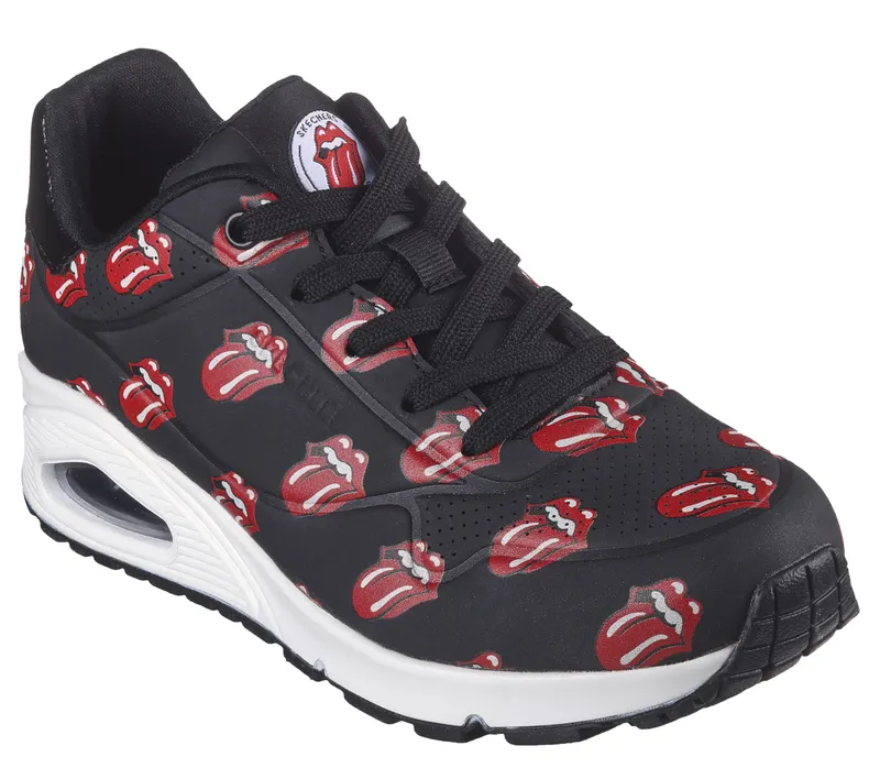 Skechers Rolling Stones: Uno – Say It Loud – Zwart / Rood (177964-BKRD)