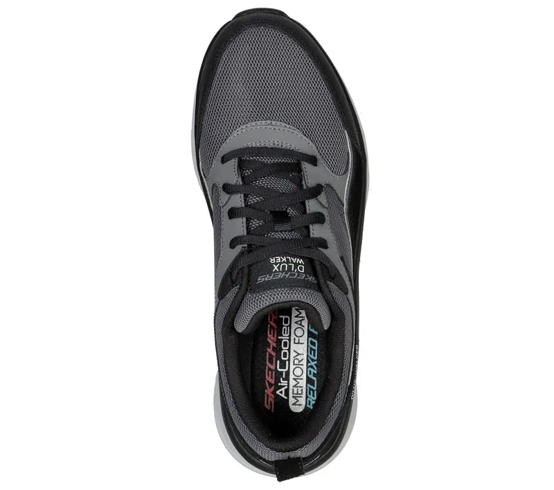 Skechers Relaxed Fit: D’Lux Walker – New Moment – Zwart / Houtskool (232363-BKCC)