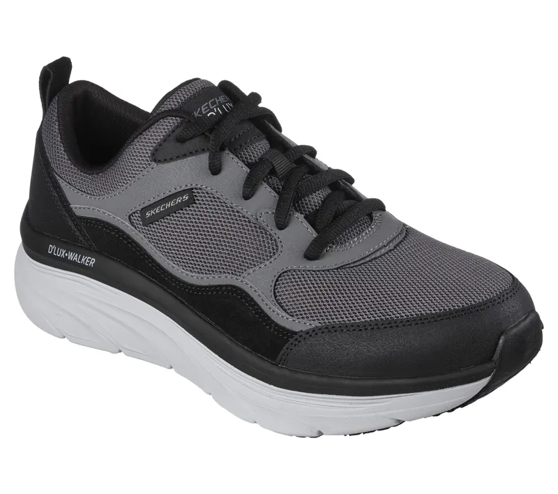 Skechers Relaxed Fit: D’Lux Walker – New Moment – Zwart / Houtskool (232363-BKCC)